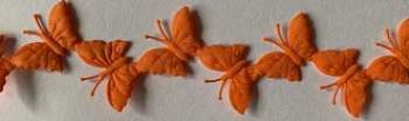 Stoff-Band Schmetterlinge, orange